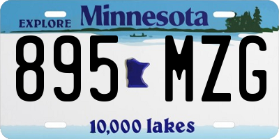 MN license plate 895MZG