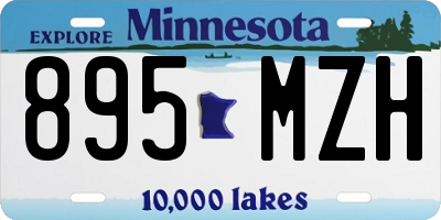 MN license plate 895MZH