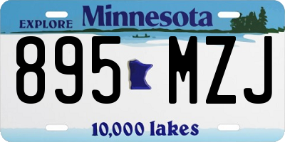 MN license plate 895MZJ