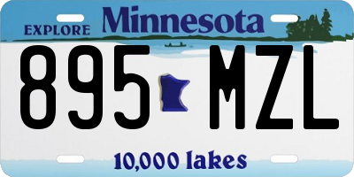 MN license plate 895MZL