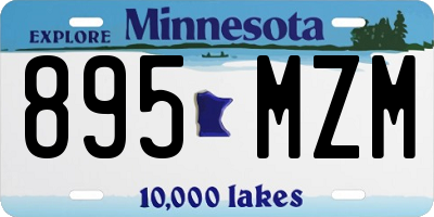 MN license plate 895MZM