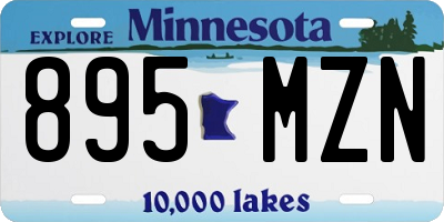 MN license plate 895MZN