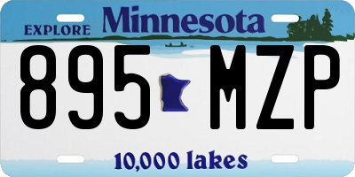 MN license plate 895MZP