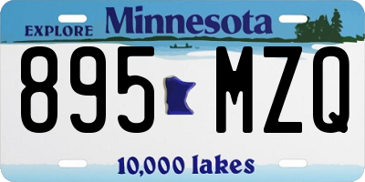 MN license plate 895MZQ