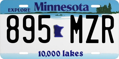 MN license plate 895MZR
