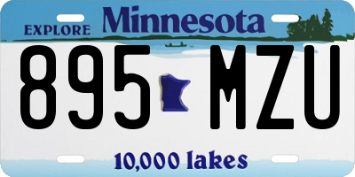 MN license plate 895MZU