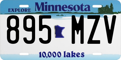 MN license plate 895MZV