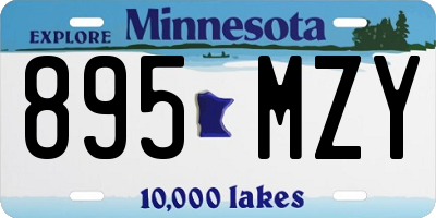 MN license plate 895MZY