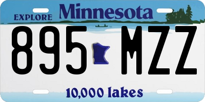 MN license plate 895MZZ