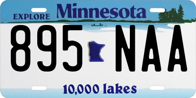 MN license plate 895NAA