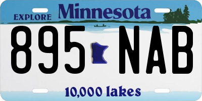 MN license plate 895NAB