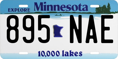MN license plate 895NAE