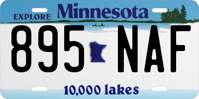 MN license plate 895NAF