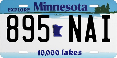 MN license plate 895NAI