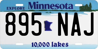 MN license plate 895NAJ