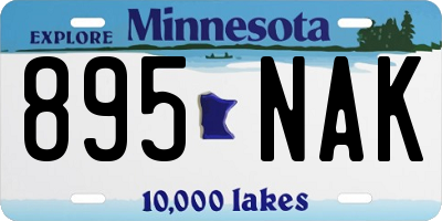 MN license plate 895NAK