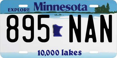 MN license plate 895NAN