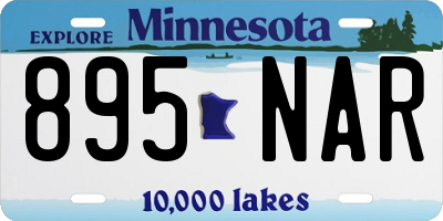 MN license plate 895NAR