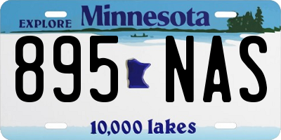 MN license plate 895NAS