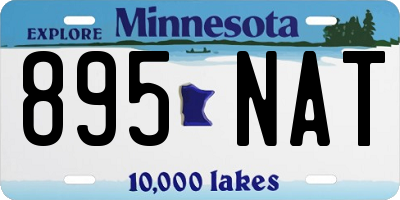 MN license plate 895NAT