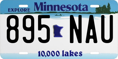 MN license plate 895NAU