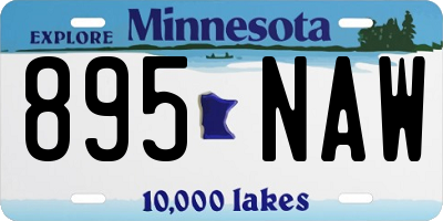 MN license plate 895NAW