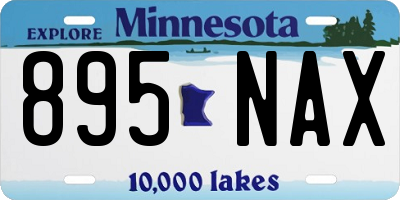MN license plate 895NAX