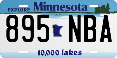 MN license plate 895NBA