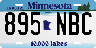MN license plate 895NBC