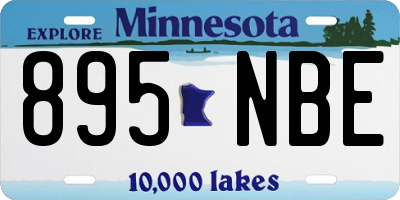 MN license plate 895NBE