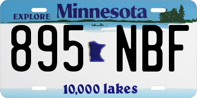 MN license plate 895NBF