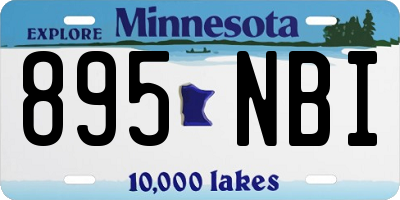 MN license plate 895NBI