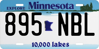 MN license plate 895NBL