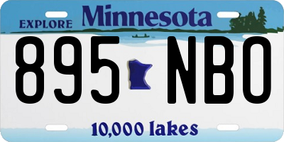 MN license plate 895NBO