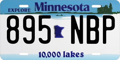 MN license plate 895NBP