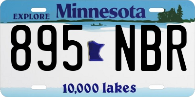 MN license plate 895NBR