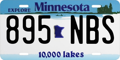 MN license plate 895NBS