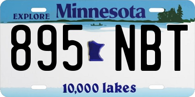 MN license plate 895NBT