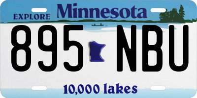 MN license plate 895NBU