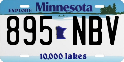 MN license plate 895NBV