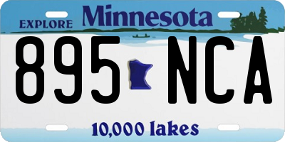 MN license plate 895NCA