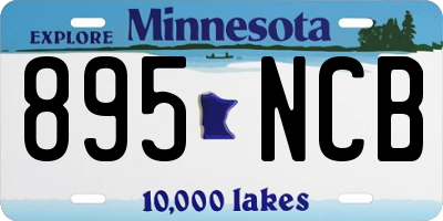 MN license plate 895NCB
