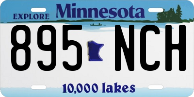 MN license plate 895NCH