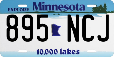 MN license plate 895NCJ