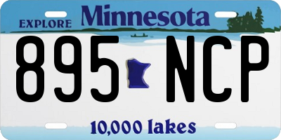 MN license plate 895NCP