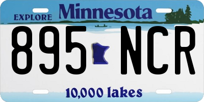 MN license plate 895NCR