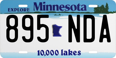 MN license plate 895NDA