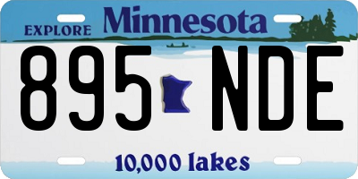 MN license plate 895NDE