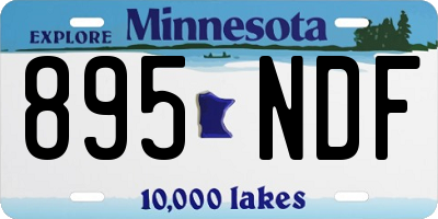 MN license plate 895NDF