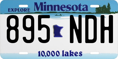 MN license plate 895NDH